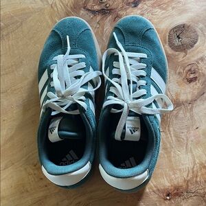 Adidas Green and White Classic Sneakers